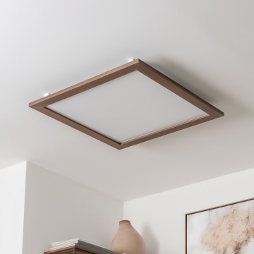 Brilagi - LED taklampa SLIMFRAME WOOD LED/58W/230V 64x64 cm mörkbrun