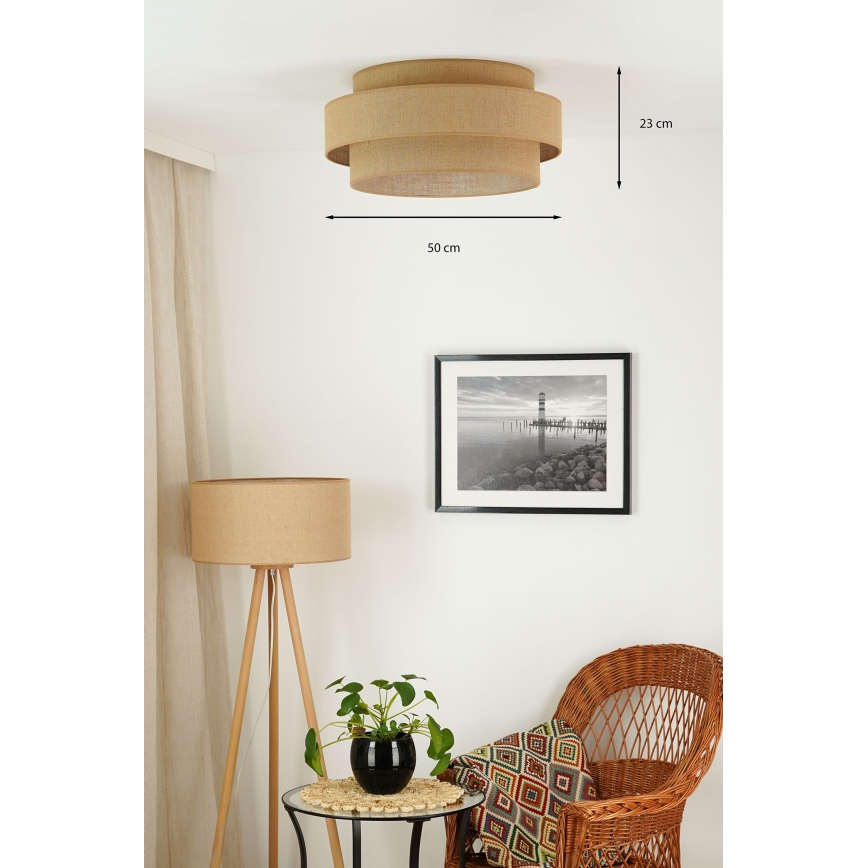 Brilagi - LED taklampa SPACE YUTE LED/12W/230V diameter 50 cm 3000K/4000K/6400K beige