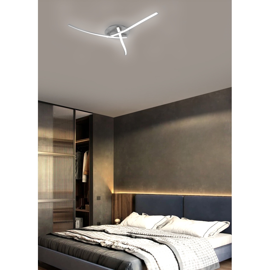 Brilagi - LED taklampa STRIPES LED/24W/230V silver