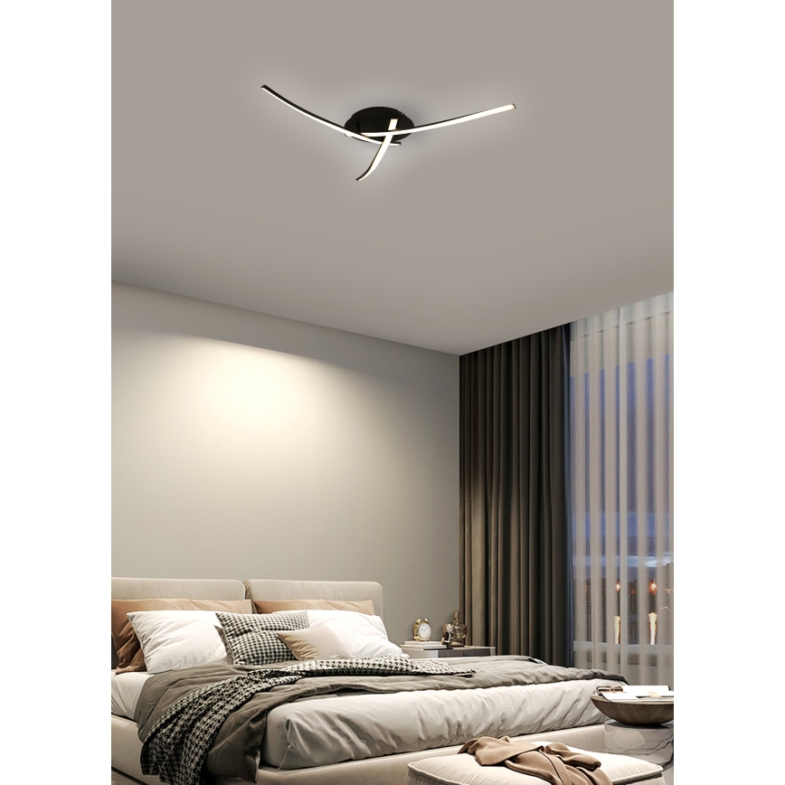 Brilagi - LED taklampa STRIPES LED/24W/230V svart