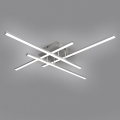 Brilagi - LED taklampa STRIPES LED/37W/230V 68x68 cm silver