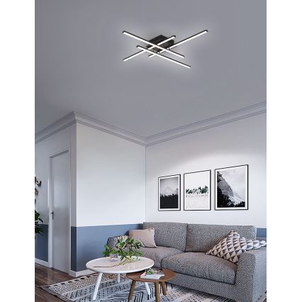 Brilagi - LED taklampa STRIPES LED/37W/230V svart