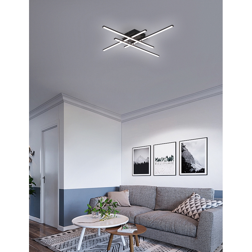 Brilagi - LED taklampa STRIPES LED/37W/230V svart