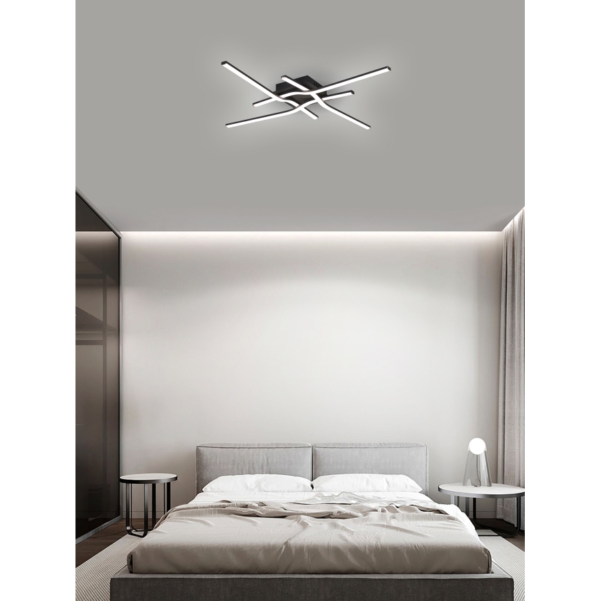 Brilagi - LED taklampa STRIPES LED/38W/230V svart
