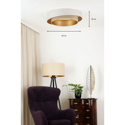 Brilagi - LED taklampa VEGAS SHINE LED/24W/230V diameter 60 cm beige/grädde