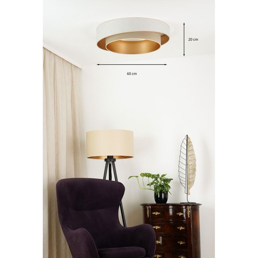 Brilagi - LED taklampa VEGAS SHINE LED/24W/230V diameter 60 cm beige/grädde