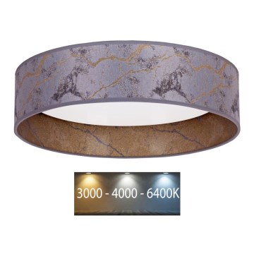 Brilagi - LED Taklampa VELVET LED/24W/230V 3000/4000/6400K grå/guld