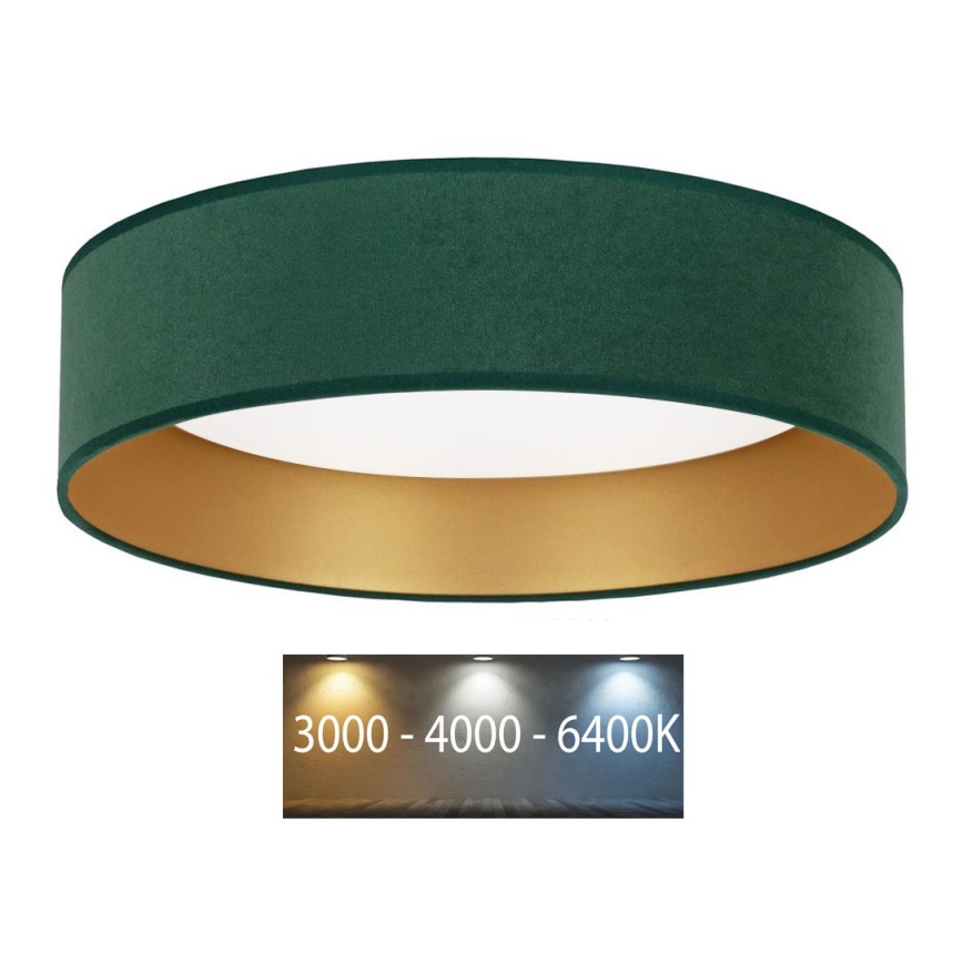 Brilagi - LED Taklampa VELVET LED/24W/230V 3000/4000/6400K grön/guld