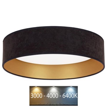 Brilagi - LED Taklampa  VELVET LED/24W/230V 3000/4000/6400K svart/guld