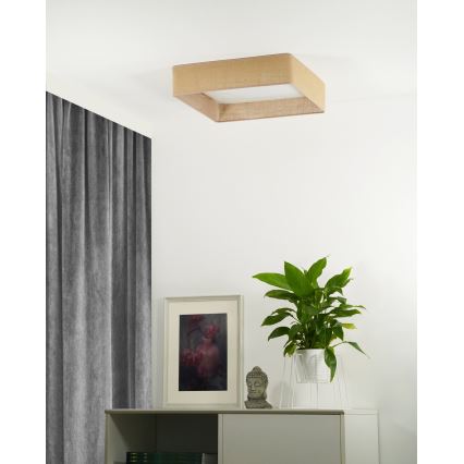 Brilagi - LED taklampa VELVET SQUARE LED/24W/230V brun