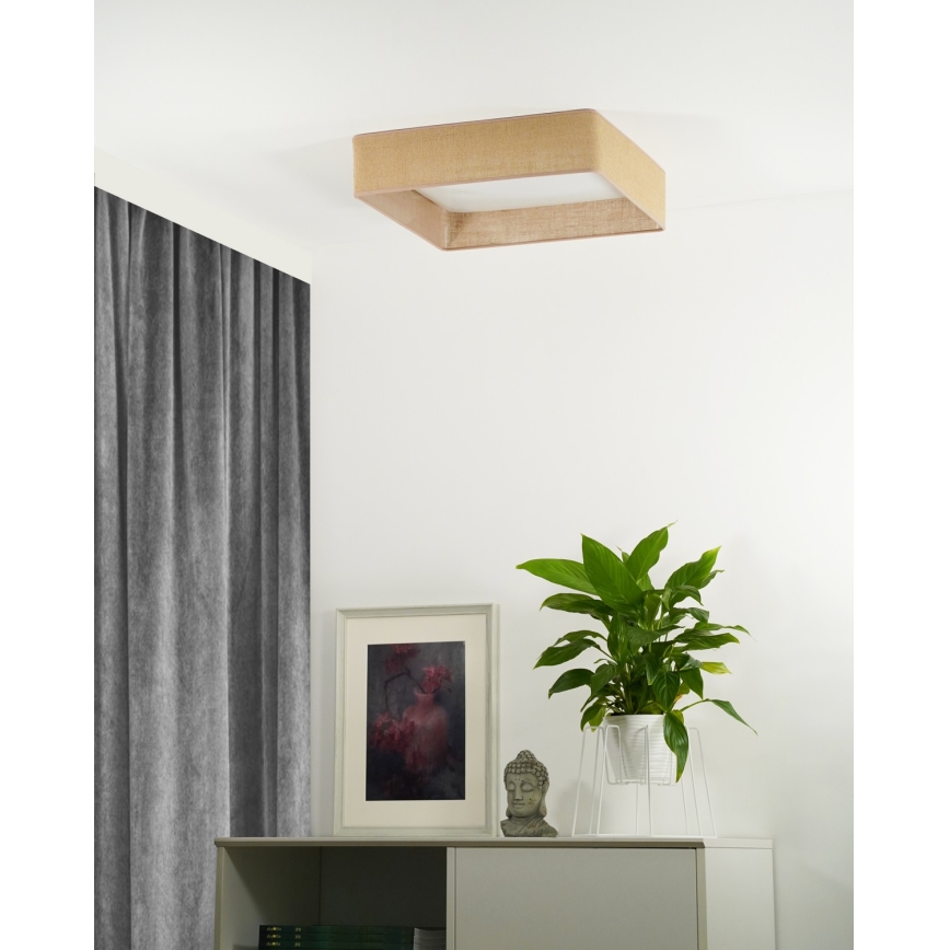 Brilagi - LED taklampa VELVET SQUARE LED/24W/230V brun