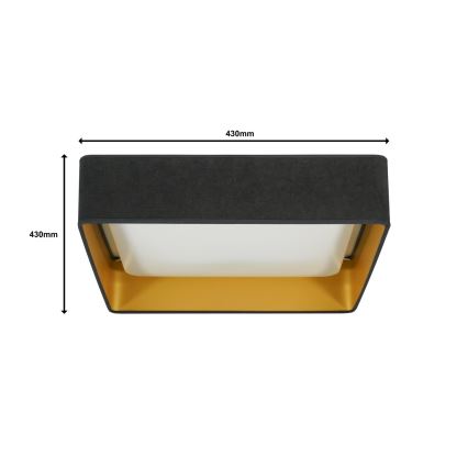 Brilagi - LED taklampa VELVET SQUARE LED/24W/230V grå
