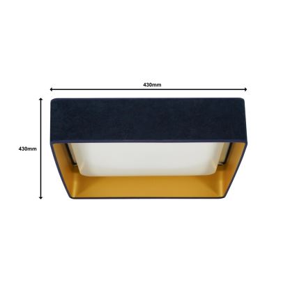 Brilagi - LED taklampa VELVET SQUARE LED/24W/230V mörkblå