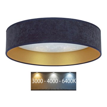 Brilagi - LED Taklampa VELVET STAR LED/36W/230V d. 55 cm 3000K/4000K/6400K blå/guld