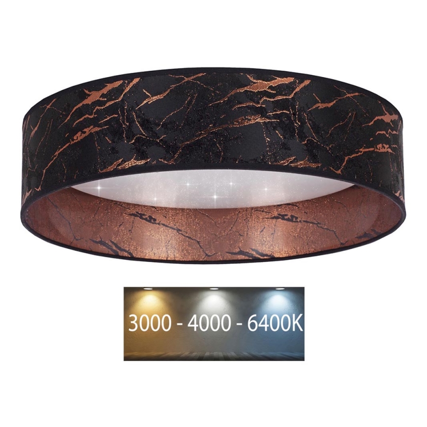 Brilagi - LED Taklampa VELVET STAR LED/36W/230V d. 55 cm 3000K/4000K/6400K svart/koppar
