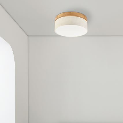 Brilagi - LED Taklampor BELLADONNA LED/20W/230V diameter 30 cm krämfärgad/ek