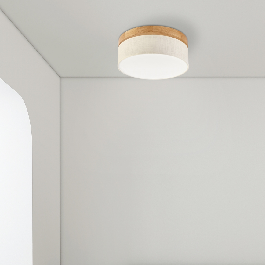 Brilagi - LED Taklampor BELLADONNA LED/20W/230V diameter 30 cm krämfärgad/ek