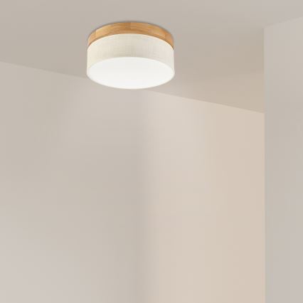 Brilagi - LED Taklampor BELLADONNA LED/20W/230V diameter 30 cm krämfärgad/ek