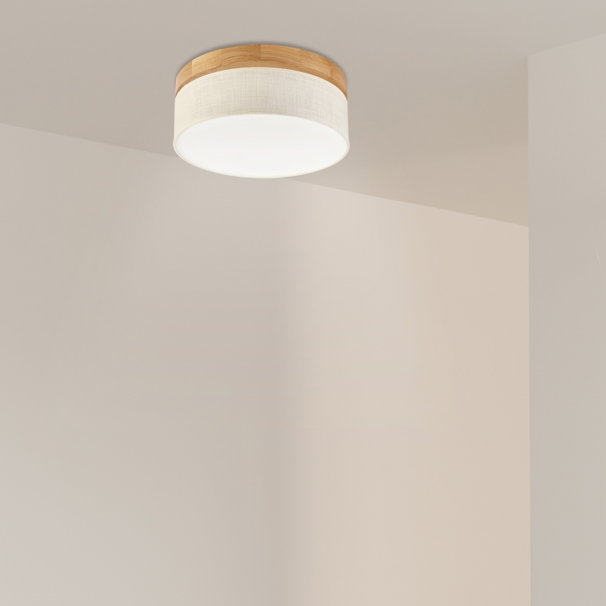Brilagi - LED Taklampor BELLADONNA LED/20W/230V diameter 30 cm krämfärgad/ek