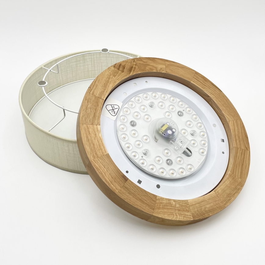 Brilagi - LED Taklampor BELLADONNA LED/20W/230V diameter 30 cm krämfärgad/ek