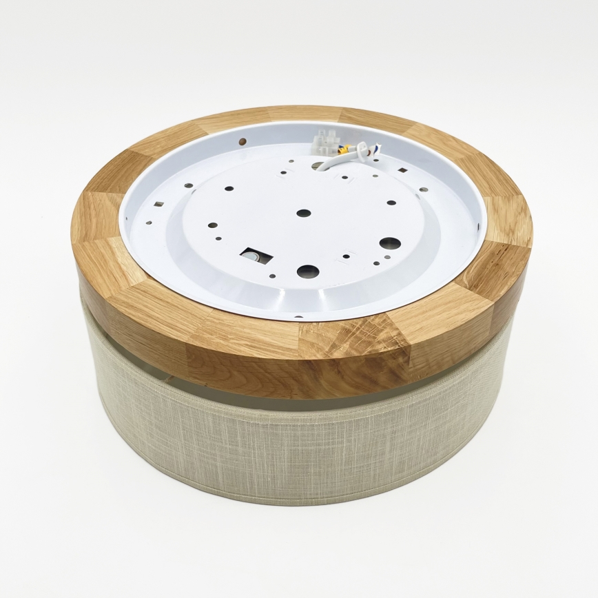 Brilagi - LED Taklampor BELLADONNA LED/20W/230V diameter 30 cm krämfärgad/ek