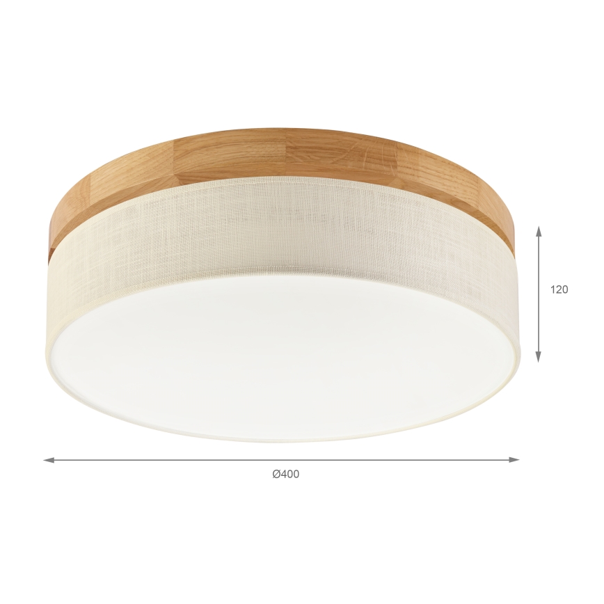 Brilagi - LED Taklampor BELLADONNA LED/36W/230V diameter 40 cm krämfärgad/ek
