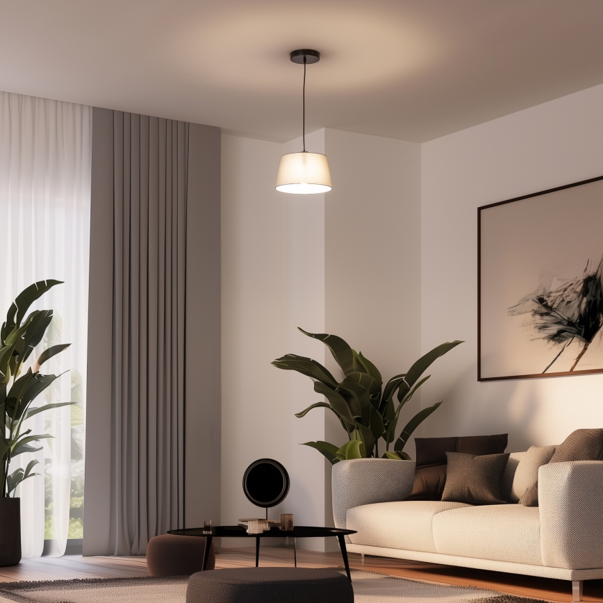 Brilagi - LED-takpendel med vajer CERIA 1xE27/40W/230V Ø 25 cm grå