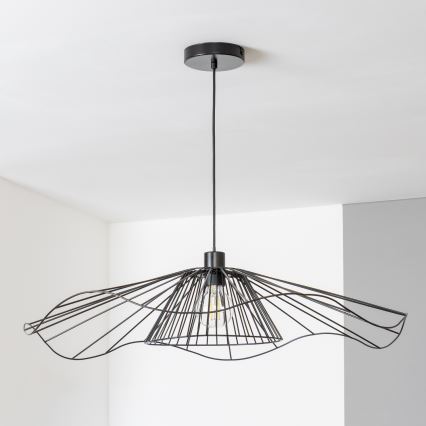 Brilagi - LED-takpendel på vajer CERIA WIRE 1xE27/40W/230V Ø 80 cm svart