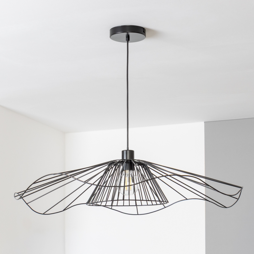 Brilagi - LED-takpendel på vajer CERIA WIRE 1xE27/40W/230V Ø 80 cm svart