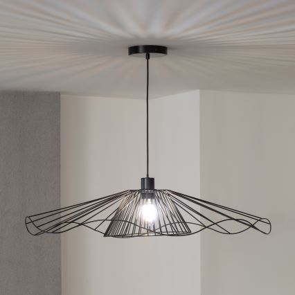 Brilagi - LED-takpendel på vajer CERIA WIRE 1xE27/40W/230V Ø 80 cm svart