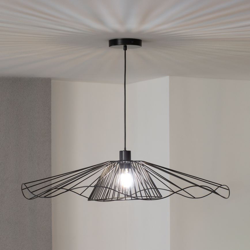 Brilagi - LED-takpendel på vajer CERIA WIRE 1xE27/40W/230V Ø 80 cm svart