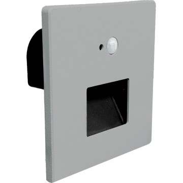 Brilagi - LED-trappbelysning med rörelse- och skymningssensor JACK LED/3W/230V 3000/4000/6500K IP65 grå