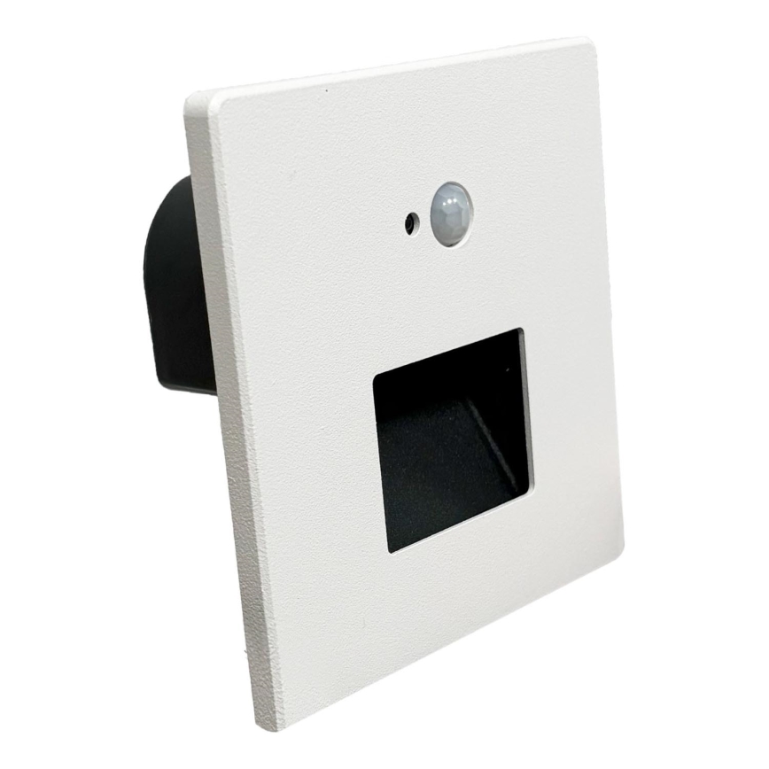 Brilagi - LED trappbelysning med rörelse- och skymningssensor JACK LED/3W/230V 3000/4000/6500K IP65 vit