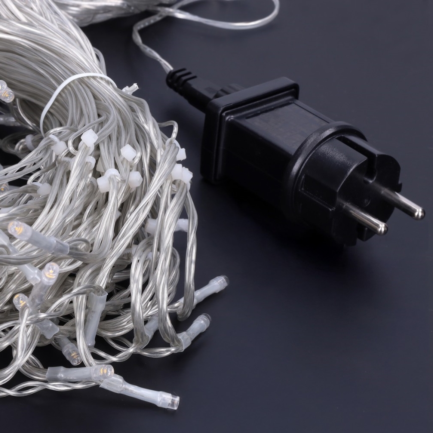 Brilagi - LED utomhus julgardin 360xLED/8 funktioner 14m IP44 varmvit istappar