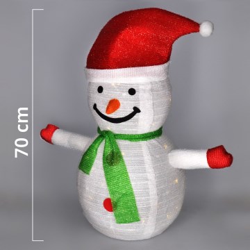 Brilagi - LED Utomhus juldekoration 40xLED/3xAA IP44 snögubbe