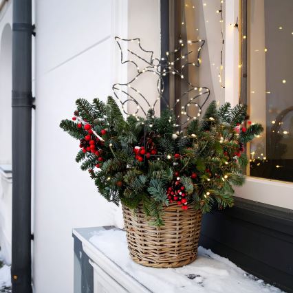 Brilagi - LED utomhus juldekoration LED/3xAA IP44 55x32 cm bjällror