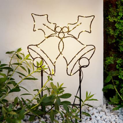 Brilagi - LED utomhus juldekoration LED/3xAA IP44 55x32 cm bjällror