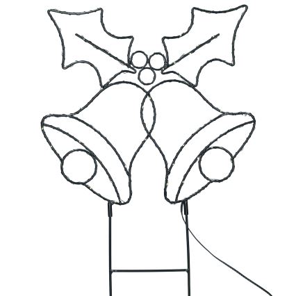 Brilagi - LED utomhus juldekoration LED/3xAA IP44 55x32 cm bjällror