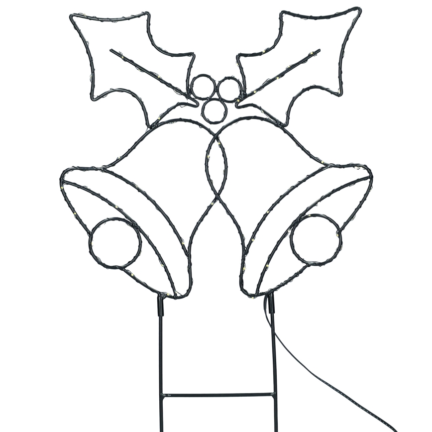 Brilagi - LED utomhus juldekoration LED/3xAA IP44 55x32 cm bjällror