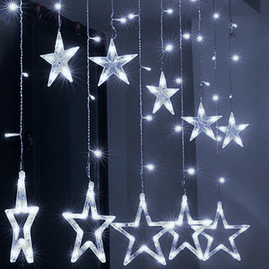 Brilagi - LED Utomhus julgardin 123xLED/3xAA/USB 3m IP44 kallvit