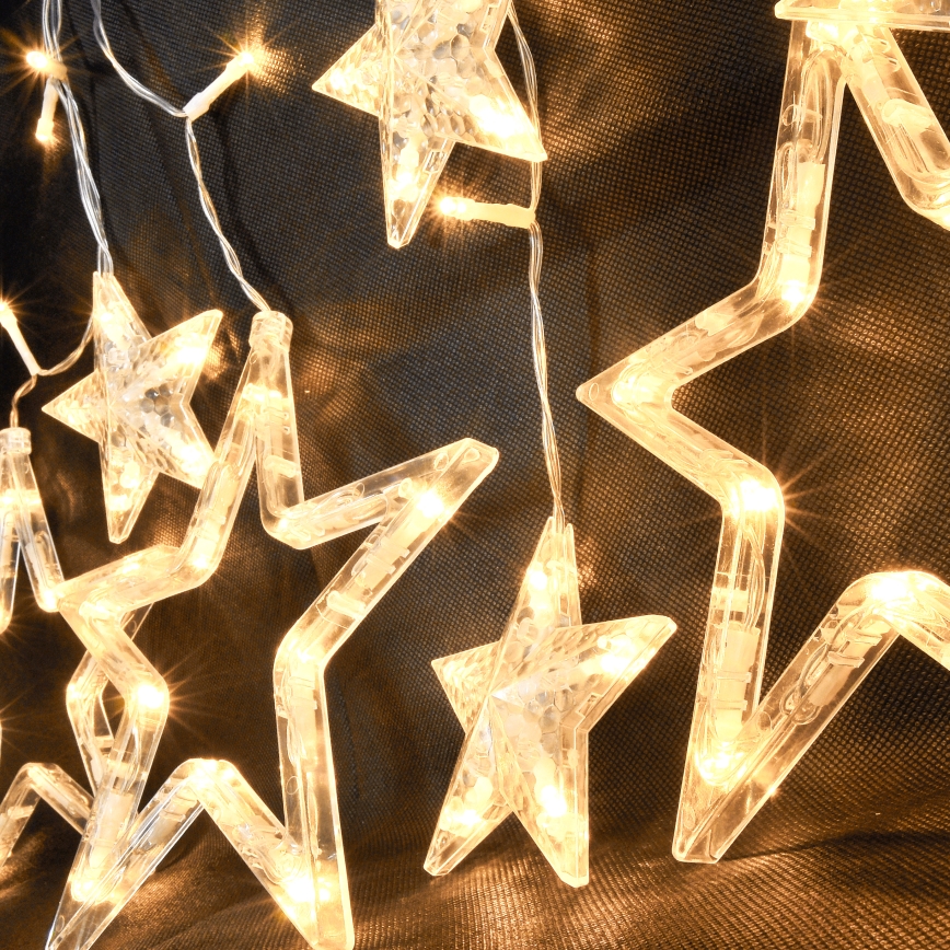 Brilagi - LED Utomhus julgardin 123xLED/3xAA/USB 3m IP44 varm vit
