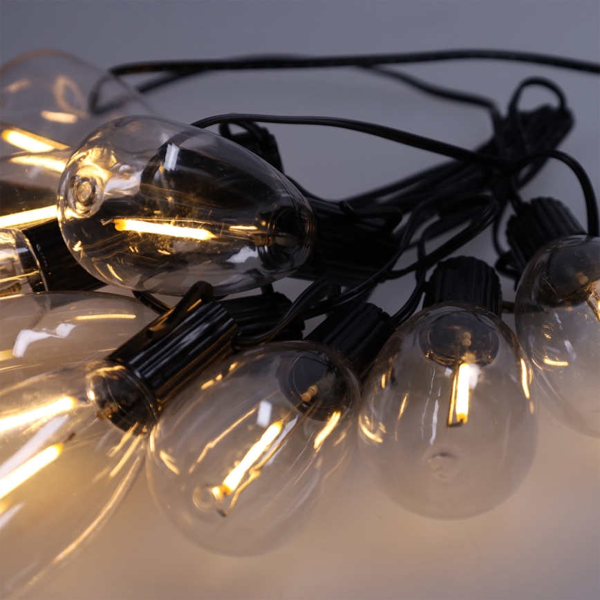 Brilagi - LED utomhus julgirlang 10xLED/3xAA 3,2m IP44 varmvit