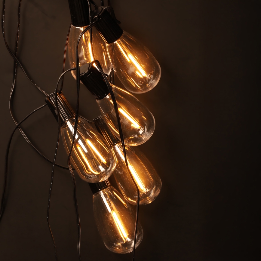 Brilagi - LED utomhus julgirlang 10xLED/3xAA 3,2m IP44 varmvit