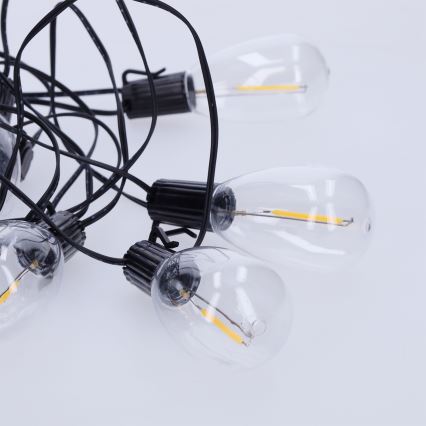 Brilagi - LED utomhus julgirlang 10xLED/3xAA 3,2m IP44 varmvit