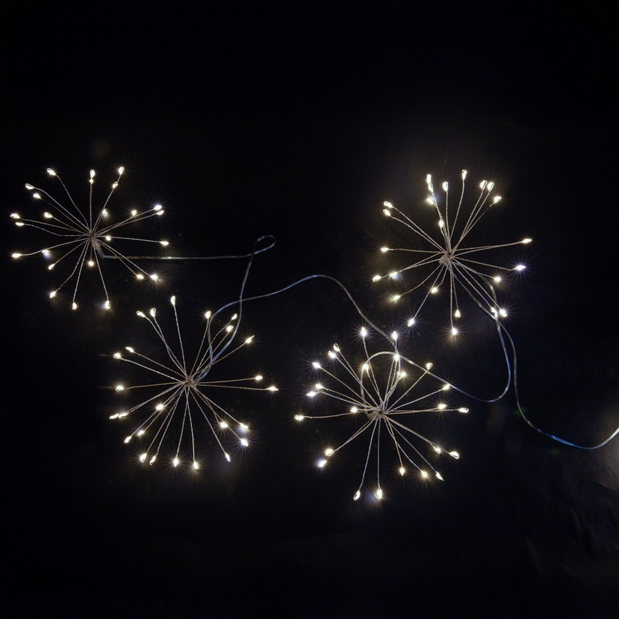 Brilagi - LED utomhus-julslinga 150xLED 5m IP44 kallvitt ljus, fyrverkeri-effekt