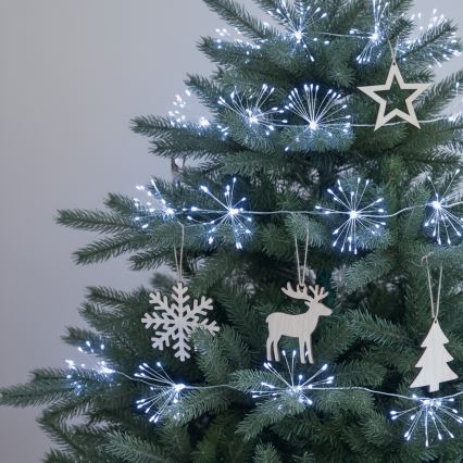 Brilagi - LED utomhus-julslinga 150xLED 5m IP44 kallvitt ljus, fyrverkeri-effekt