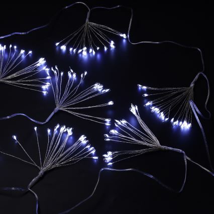 Brilagi - LED utomhus-julslinga 150xLED 5m IP44 kallvitt ljus, fyrverkeri-effekt
