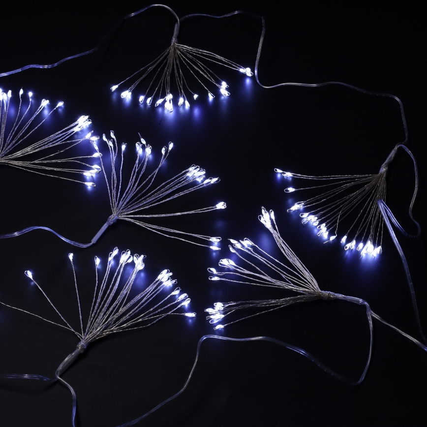 Brilagi - LED utomhus-julslinga 150xLED 5m IP44 kallvitt ljus, fyrverkeri-effekt