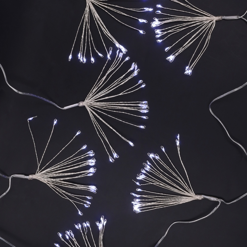 Brilagi - LED utomhus-julslinga 150xLED 5m IP44 kallvitt ljus, fyrverkeri-effekt