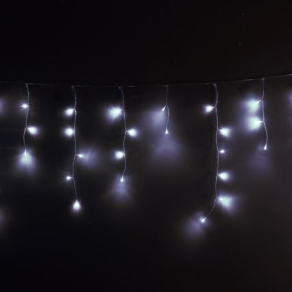 Brilagi - LED utomhus istappsljusslinga 200 LED/8 funktioner 13 m IP44 kallvit